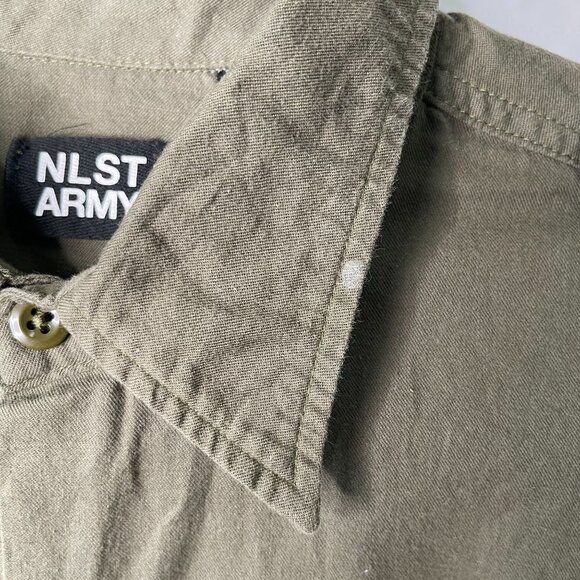 NLST ARMY Women's Dark Green Button Down 3/4 Sleeve Romper Size Small - Picture 6 of 8